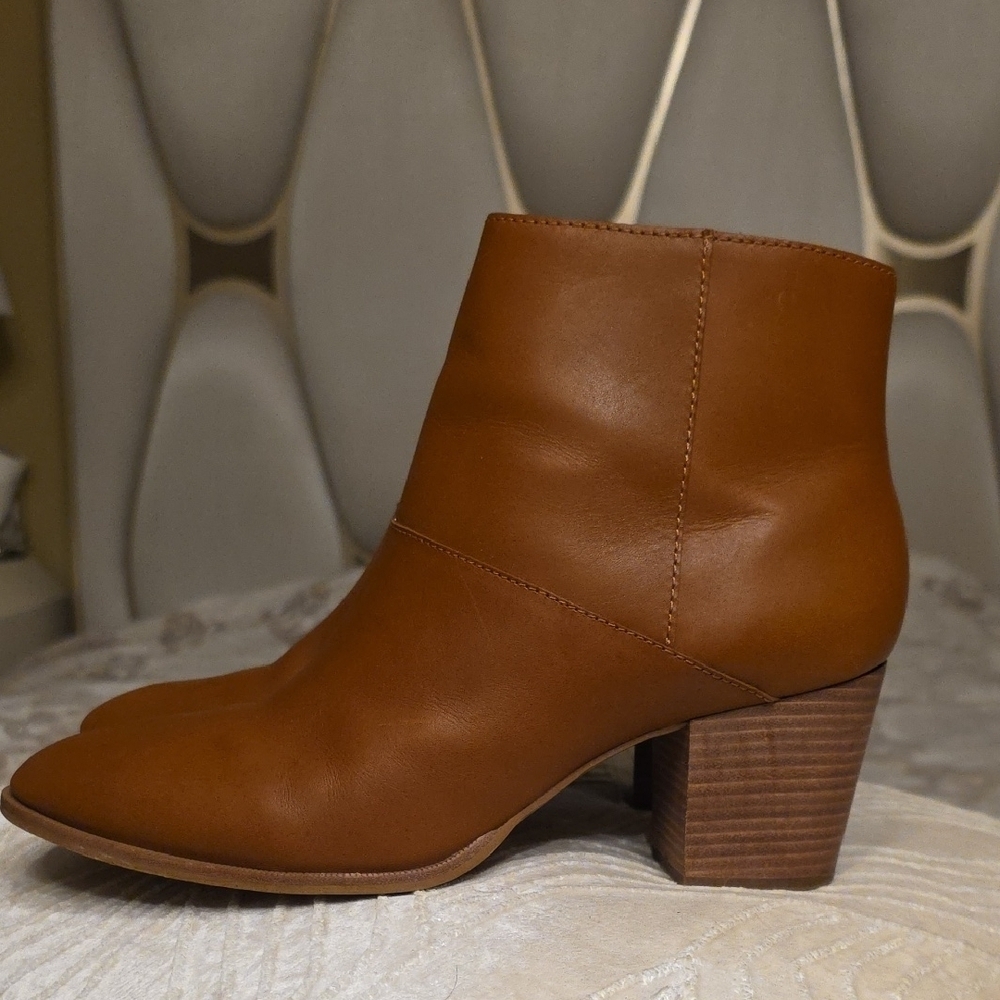 Madewell Women Tan Leather Ankle Boots Size 11